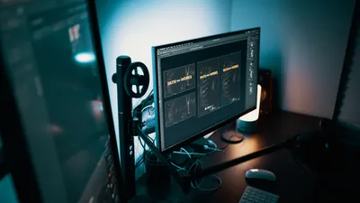Écran d'ordinateur affichant un site web professionnel